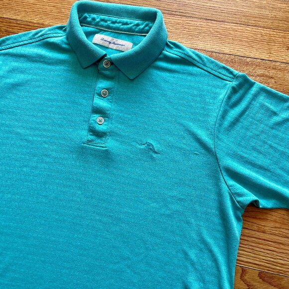Tommy Bahama Teal Short Sleeve Polo Size Small - Picture 2 of 6